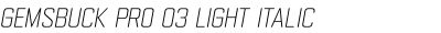 Gemsbuck Pro 03 Light Italic